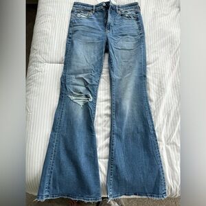 AE Next Level Ripped Super High-Waisted Flare Jean